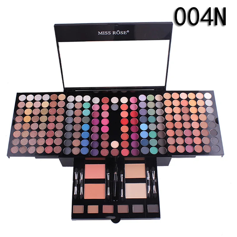 Makeup Case Set Kit-Ultimate Color Combination-Holiday Gift Set Cosmetics Eye Shadow Lip Gloss Blush Combo Palette