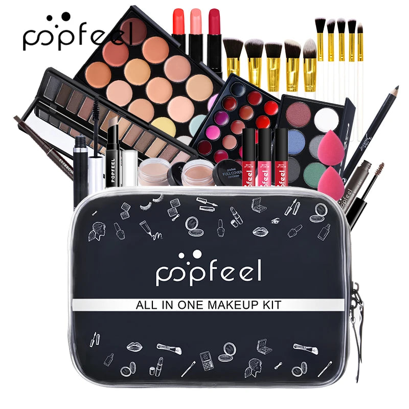 Makeup Kit - Full Professional Makeup Products Eyeshadow Lip Gloss Mascara Eyeliner Women Cosmetics Kit Maquiagem- 24 PCS