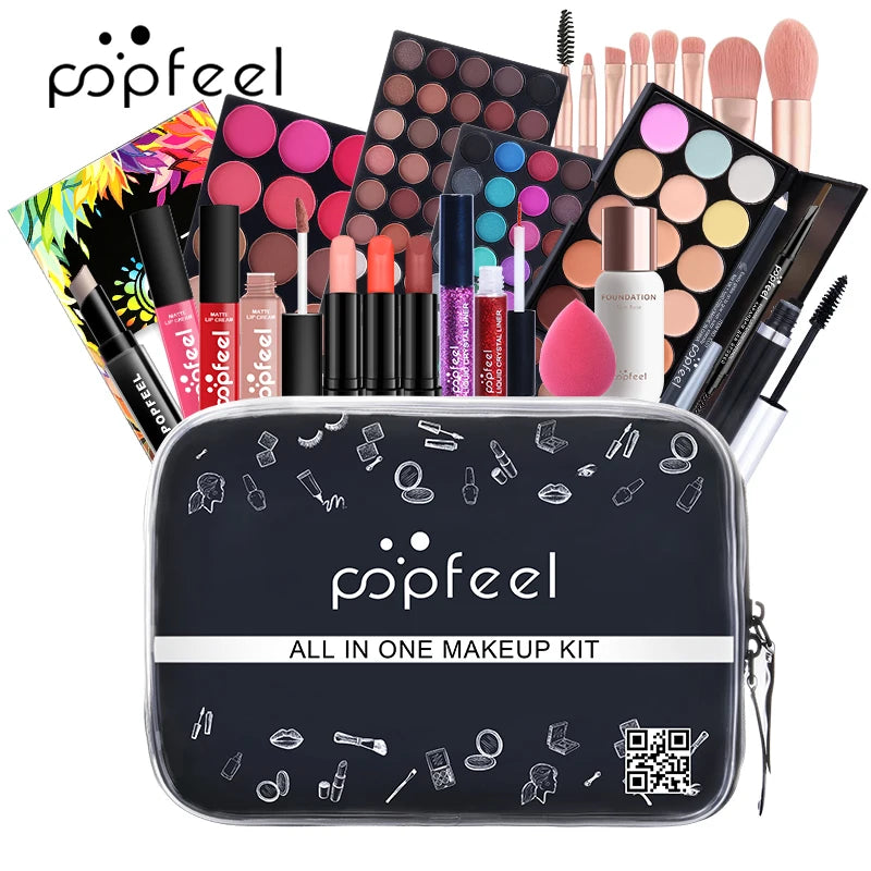 Makeup Kit - Full Professional Makeup Products Eyeshadow Lip Gloss Mascara Eyeliner Women Cosmetics Kit Maquiagem- 24 PCS