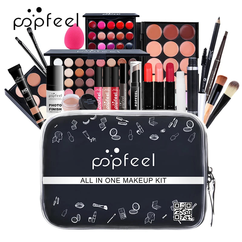 Makeup Kit - Full Professional Makeup Products Eyeshadow Lip Gloss Mascara Eyeliner Women Cosmetics Kit Maquiagem- 24 PCS