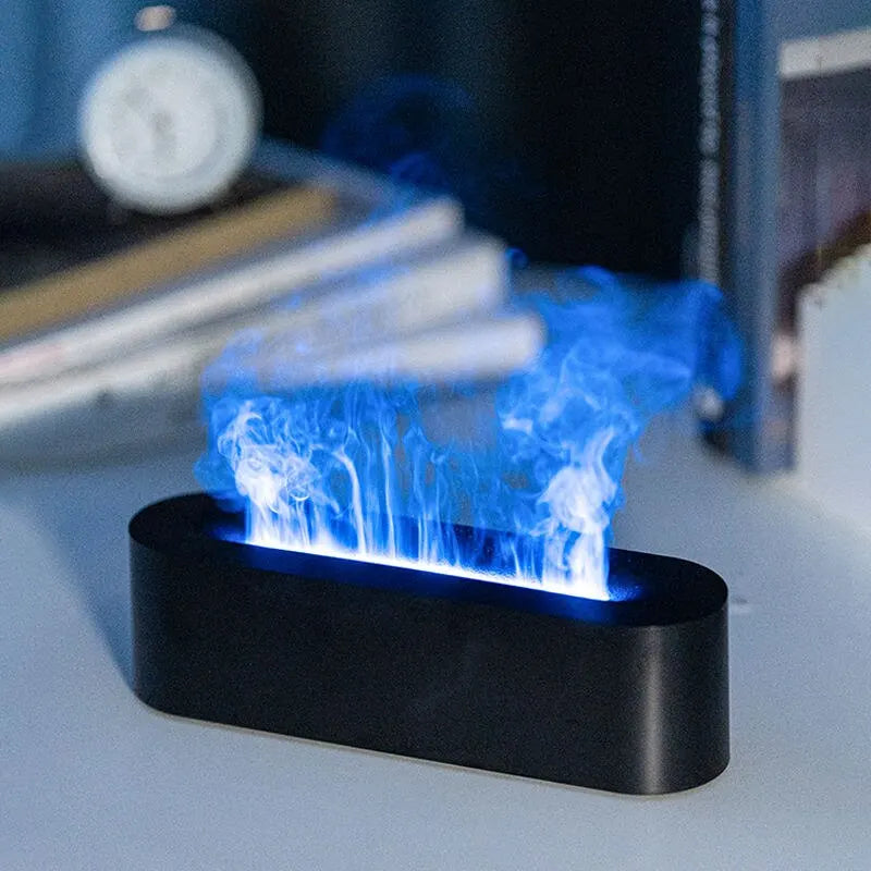 Diffuser Humidifier USB Desktop Simulation Light Aromatherapy Purifier Air for Bedroom With 7 Colors - Newest RGB Flame Aroma