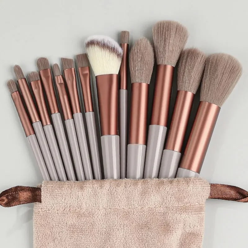 Makeup Brushes Set (13PCS) - Eye Shadow Foundation Women Cosmetic Brush Eyeshadow Blush Powder Blending Beauty Soft Makeup Tool